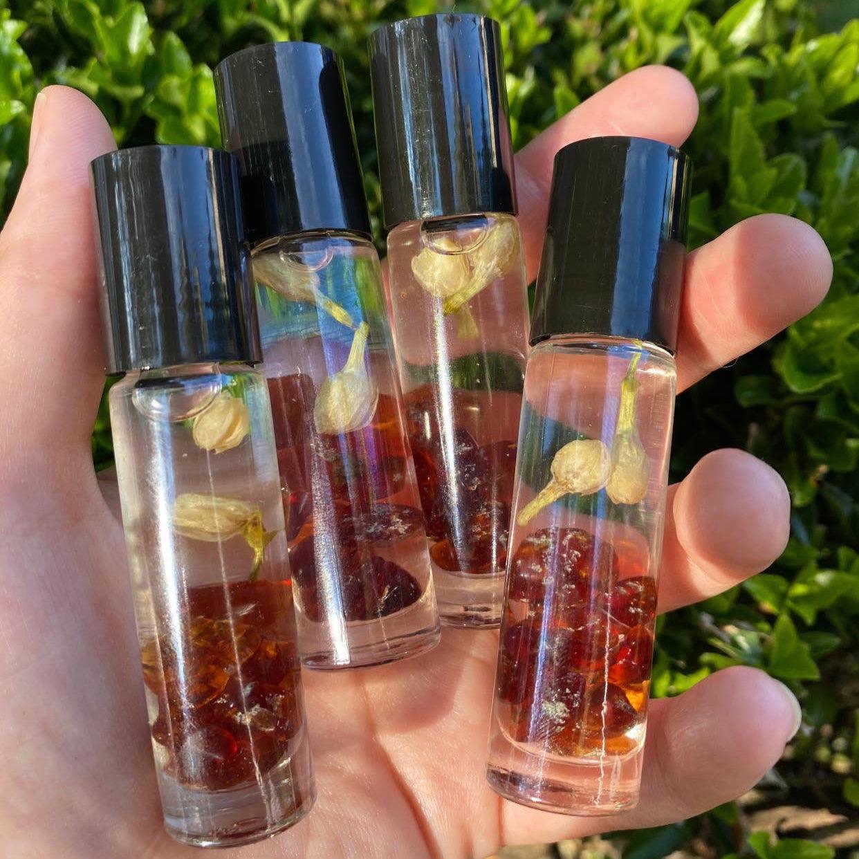 Garnet Crystal Infused Perfume Roller