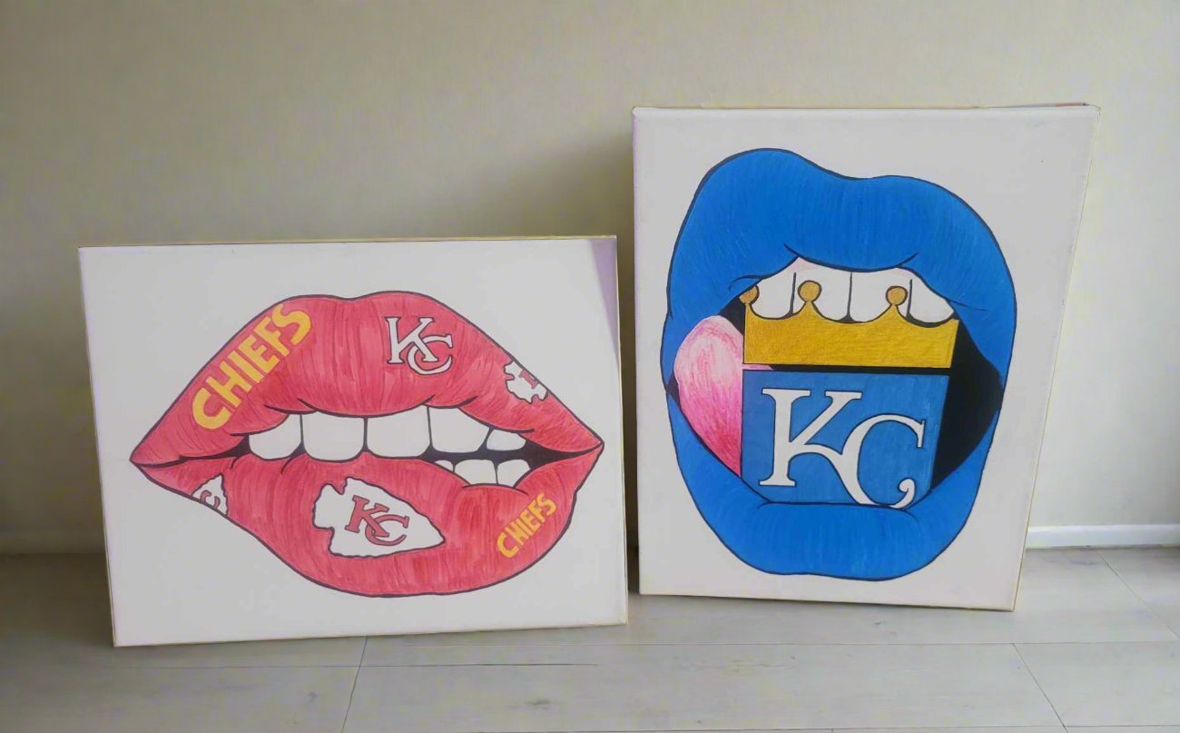 Kansas City Chief Inspired Paintings