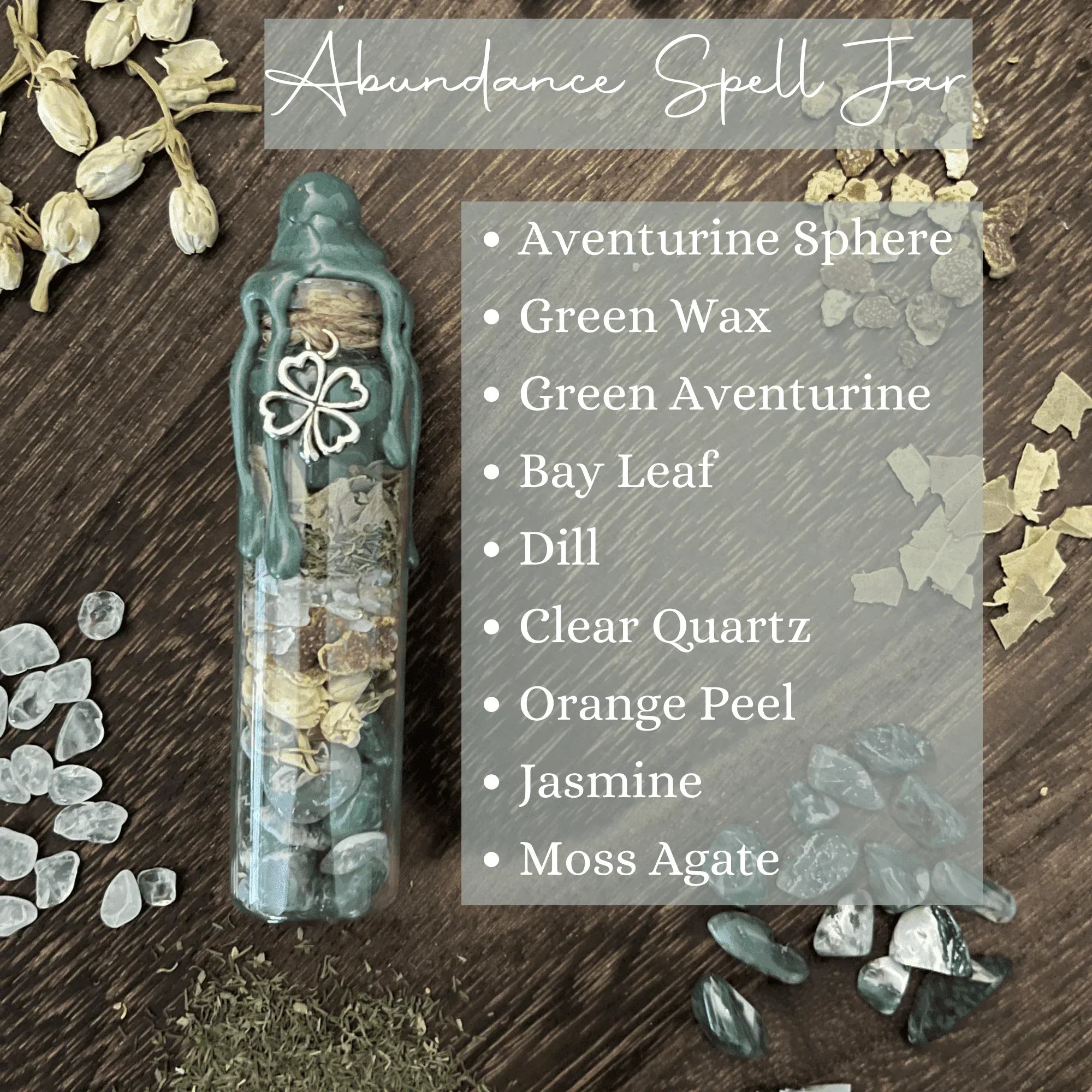 Abundance Spell Jar, Intention Jar, Witch's Spell Bottle - Classic Variable