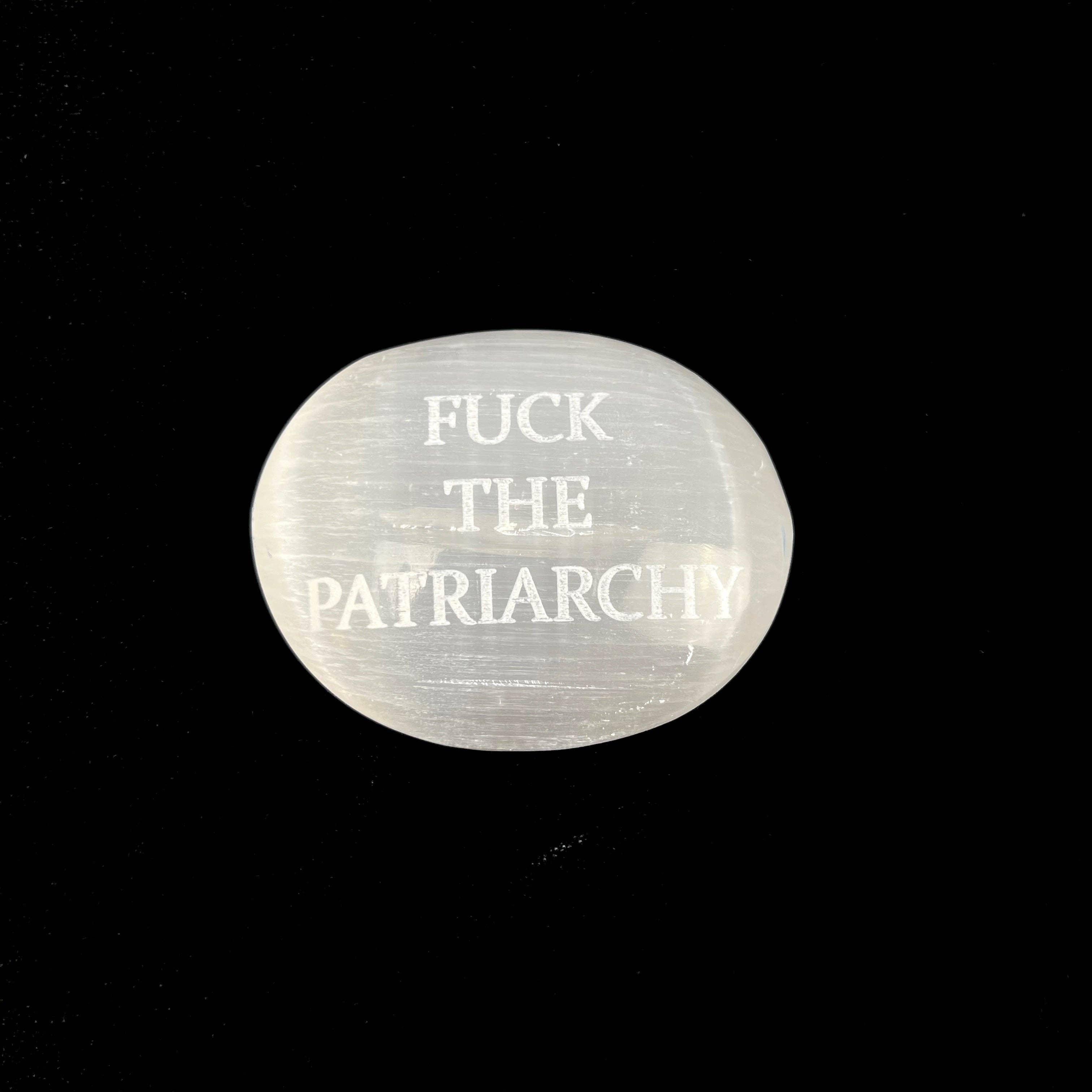 Piedras de palma de selenita humorísticas