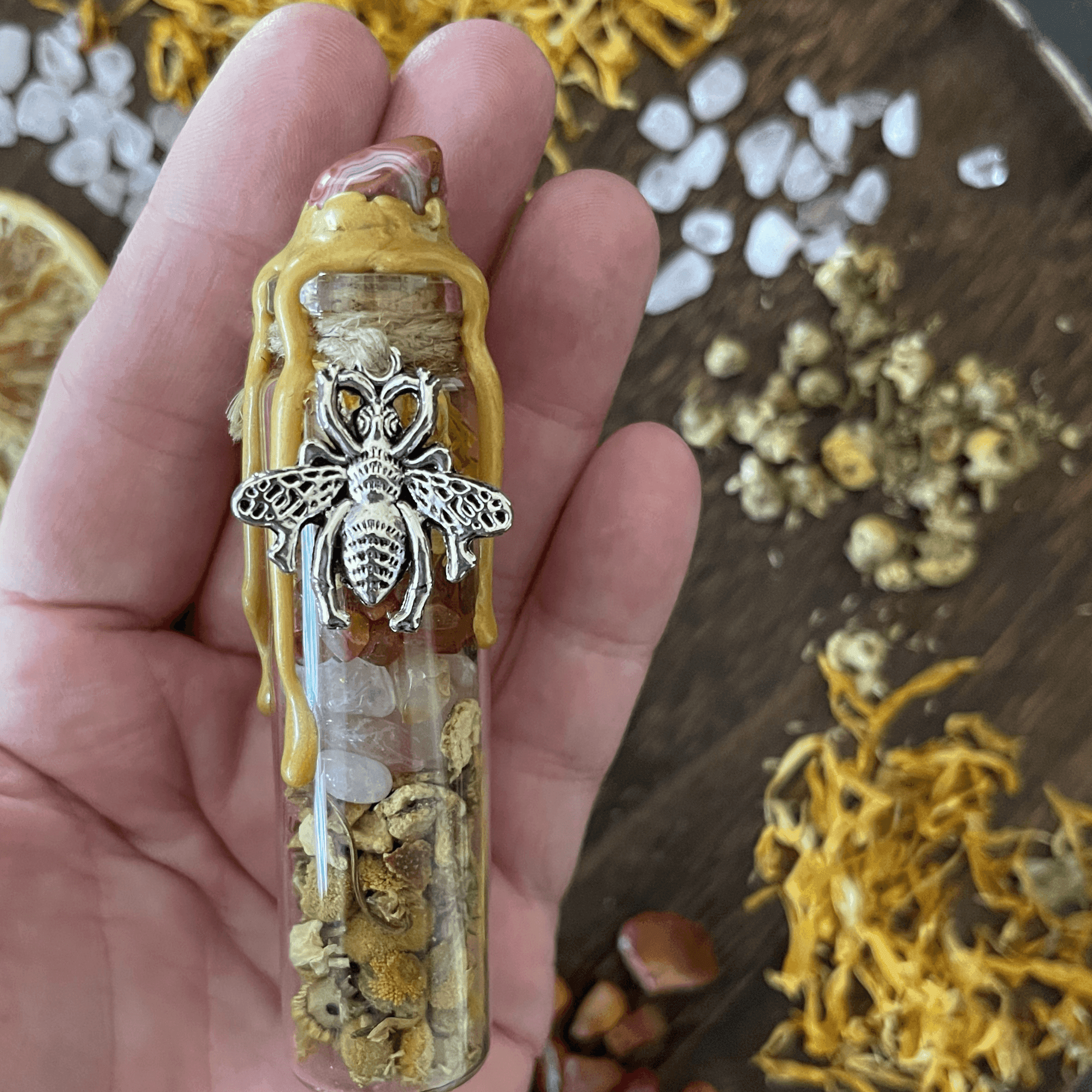 Bee Happy Spell Jar, Intention Jar, Witch's Spell Bottle - Classic Variable