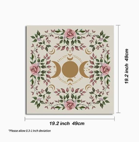 Floral Triple Moon Altar Cloth - Classic Variable