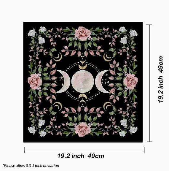 Floral Triple Moon Altar Cloth - Classic Variable