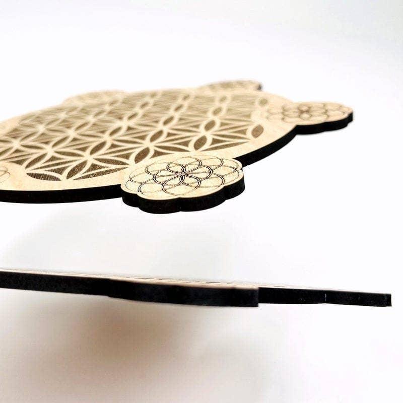 Flower of Life with Seed of Life Crystal Grid - Wooden Grid - - Classic Variable