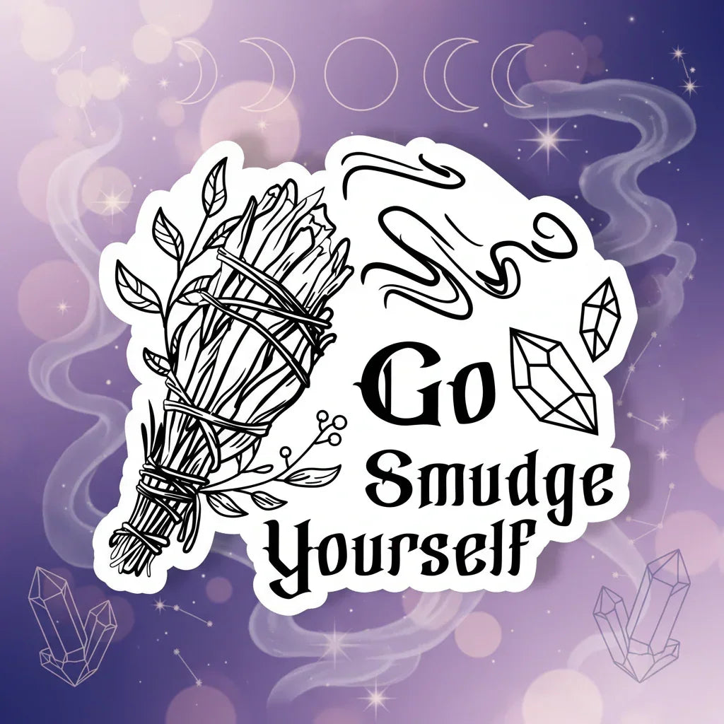 Go Smudge Yourself Vinyl Laptop Intention Sticker Metaphysical ...