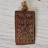 Collier zodiaque tarot en or