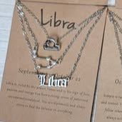 Silver Triple Layered Zodiac Necklace