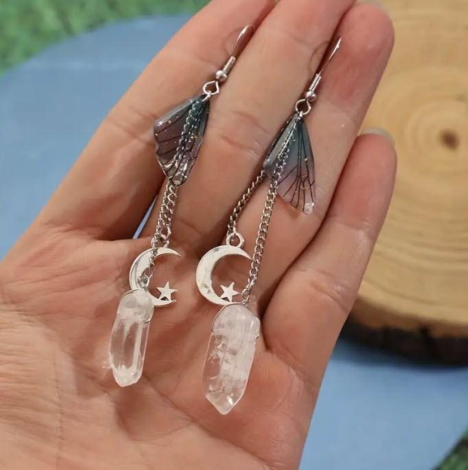 Moon Fairy Butterfly Wing Earrings - Classic Variable