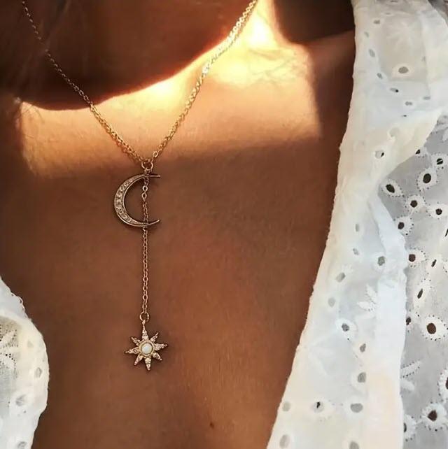 Retro Moon Sun Jewelry Necklace - Classic Variable