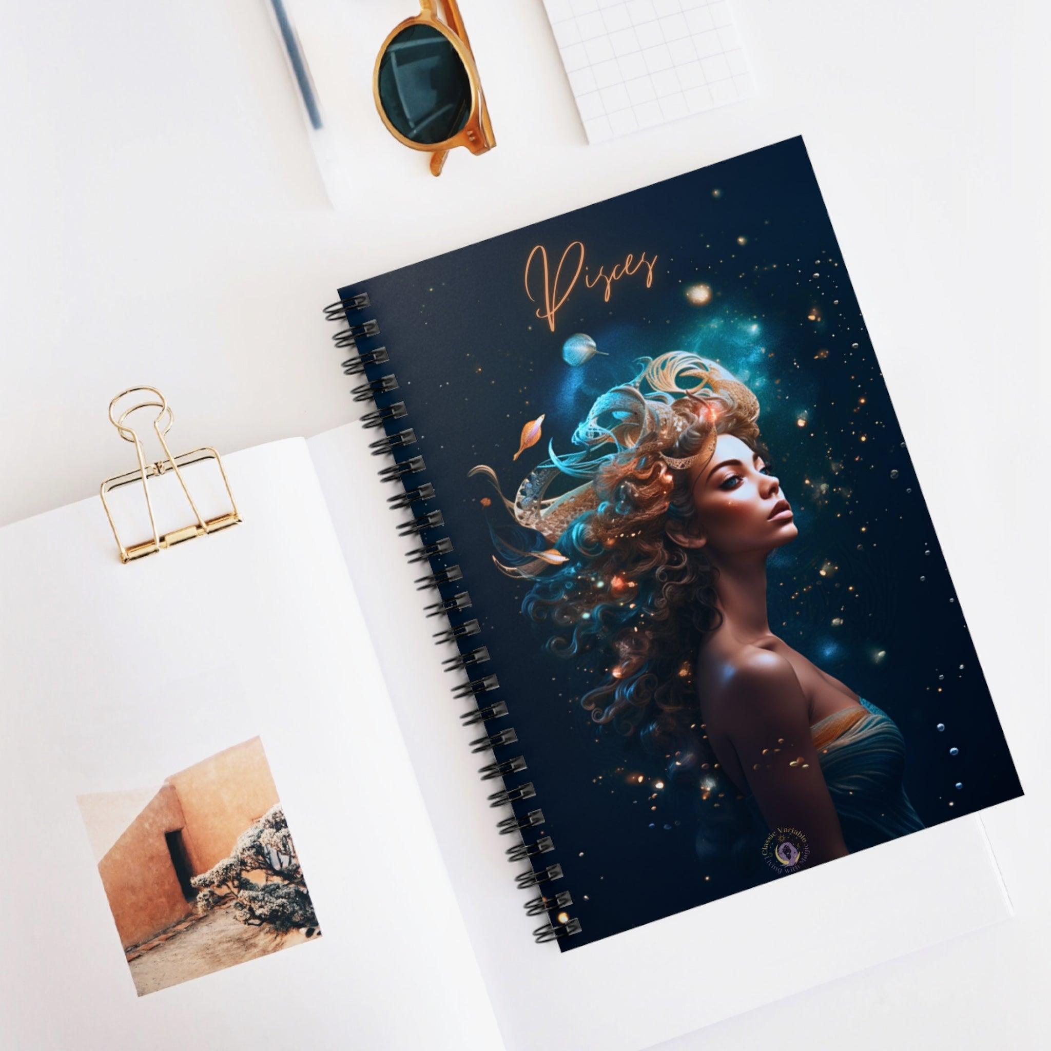 Pisces Spiral Notebook - Ruled Line - Classic Variable