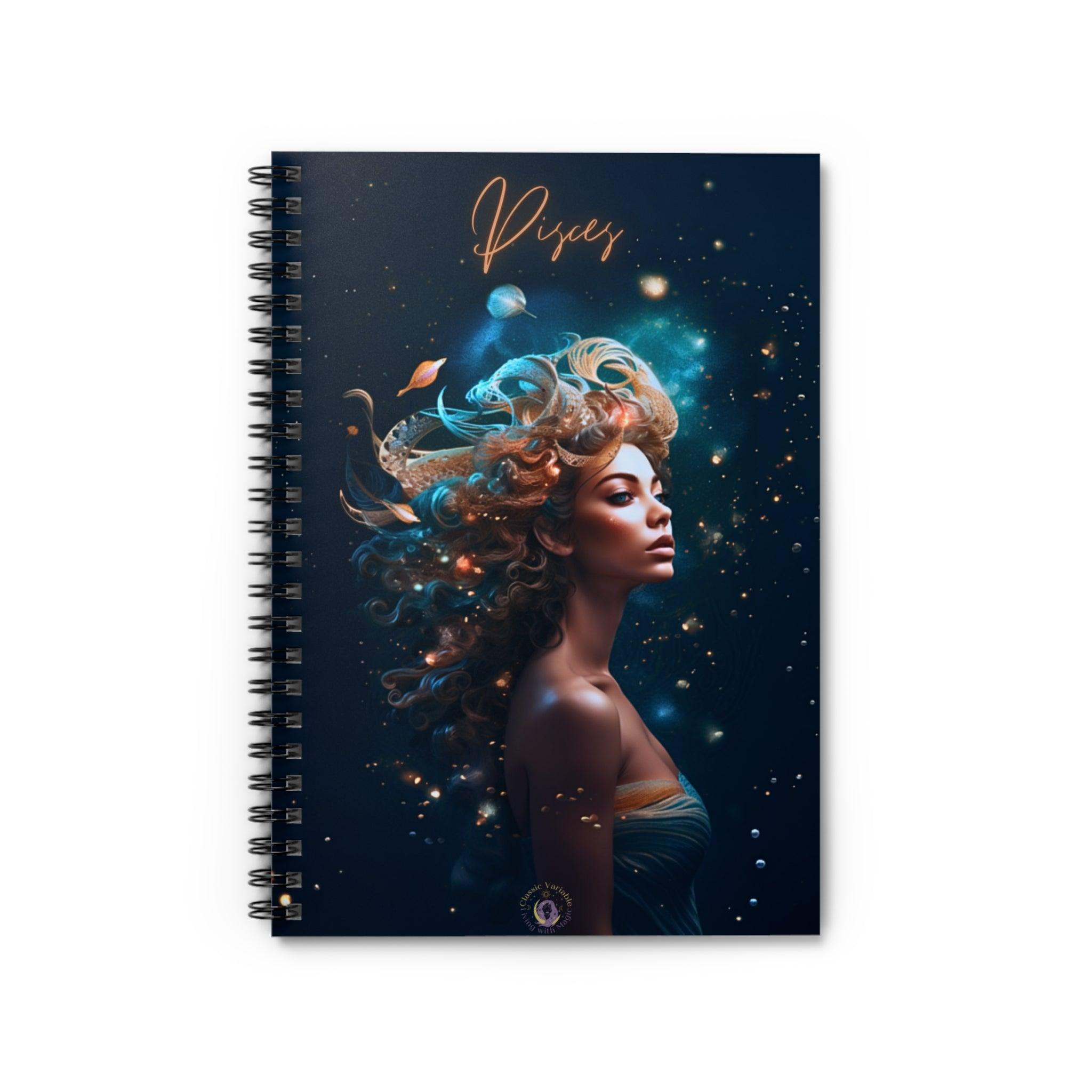 Pisces Spiral Notebook - Ruled Line - Classic Variable