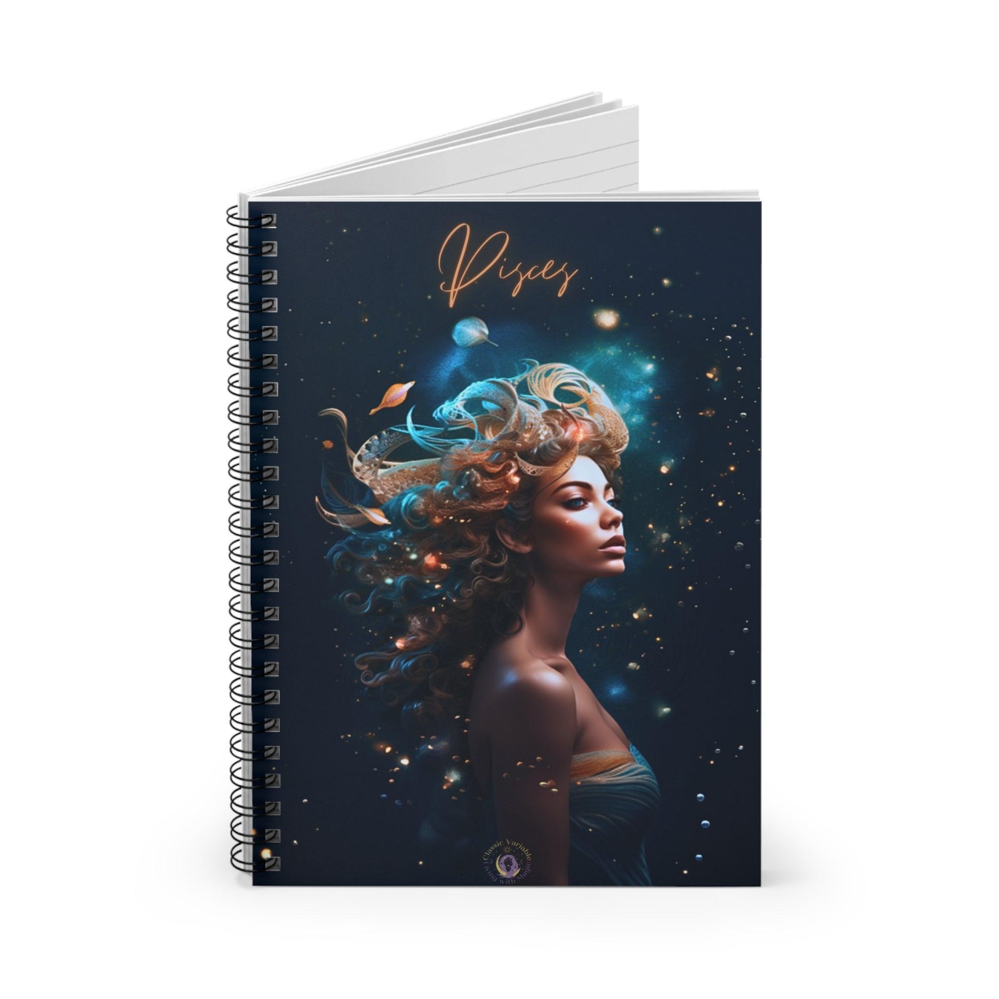 Pisces Spiral Notebook - Ruled Line - Classic Variable