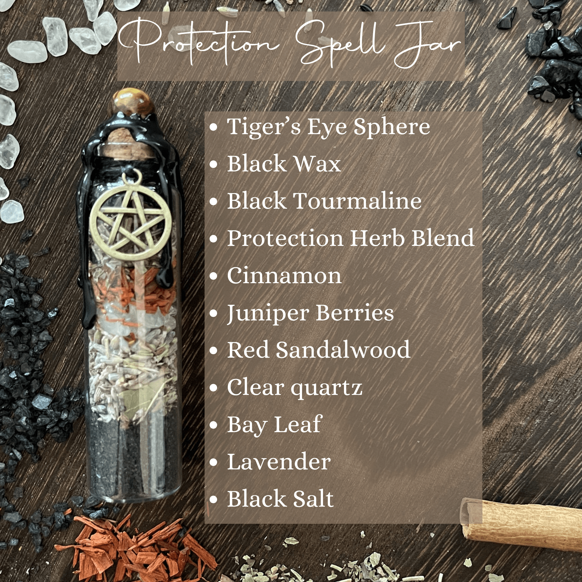 Protection Spell Jar, Intention Jar, Witch's Spell Bottle - Classic Variable
