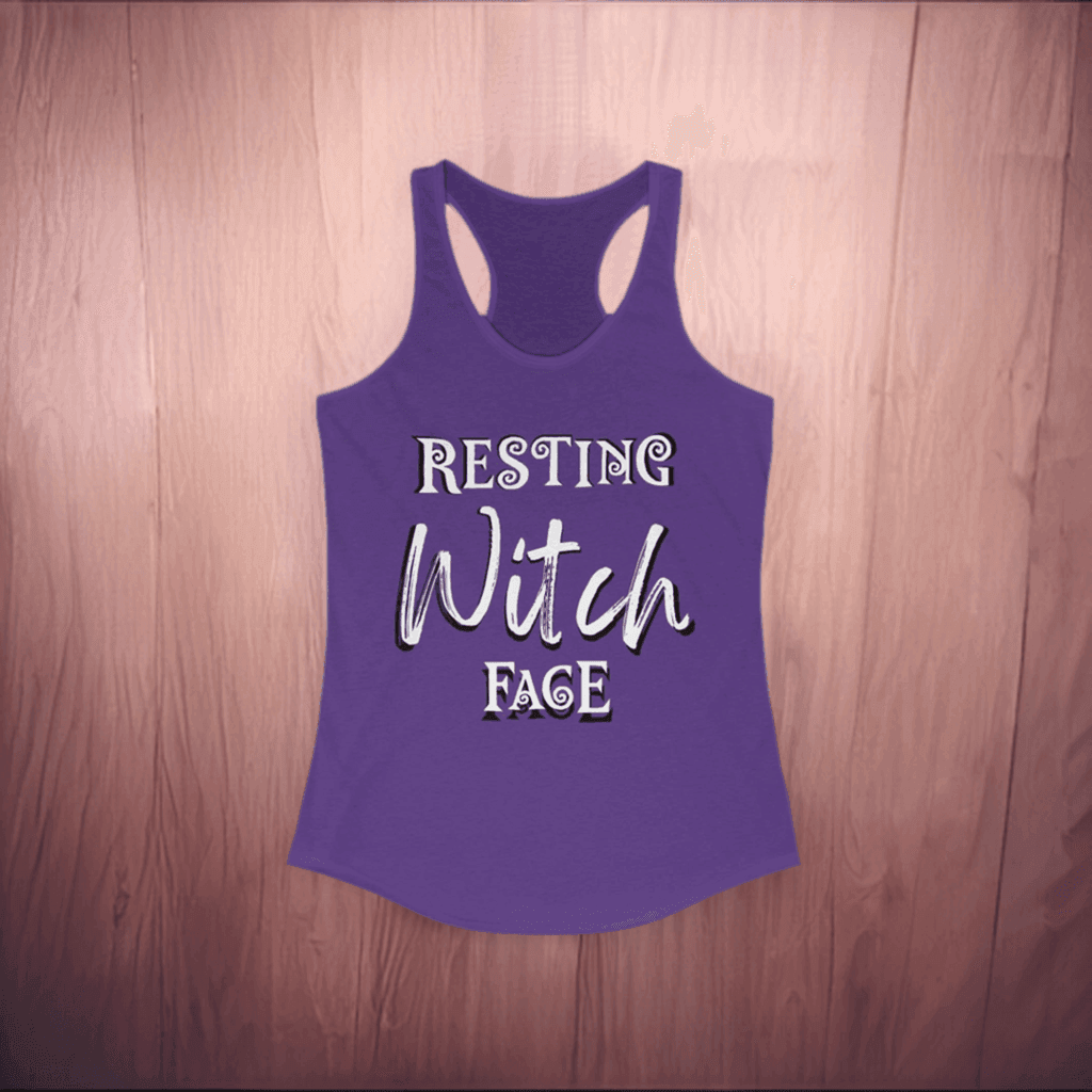 Resting Witch Face Racerback Tank - Classic Variable