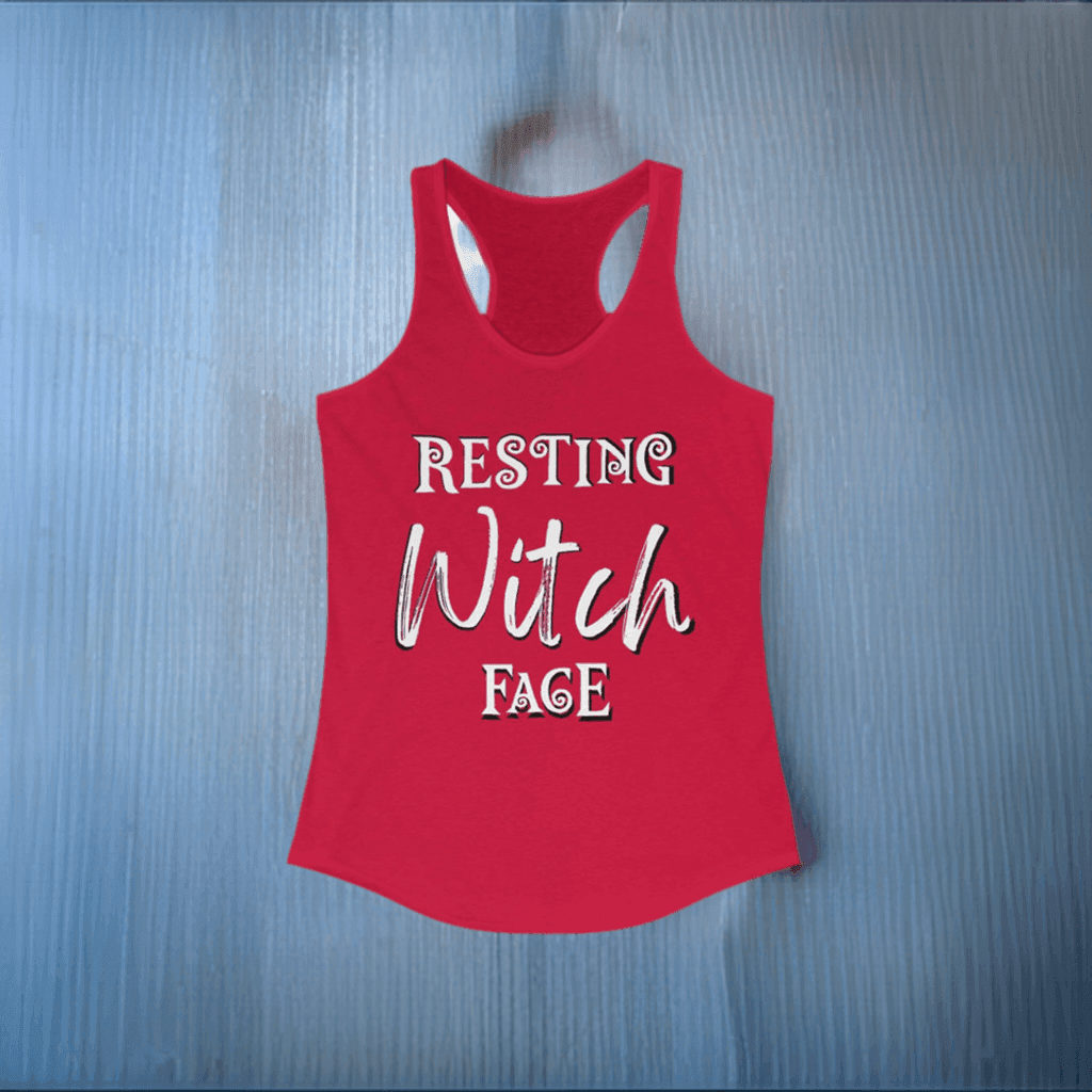 Resting Witch Face Racerback Tank - Classic Variable