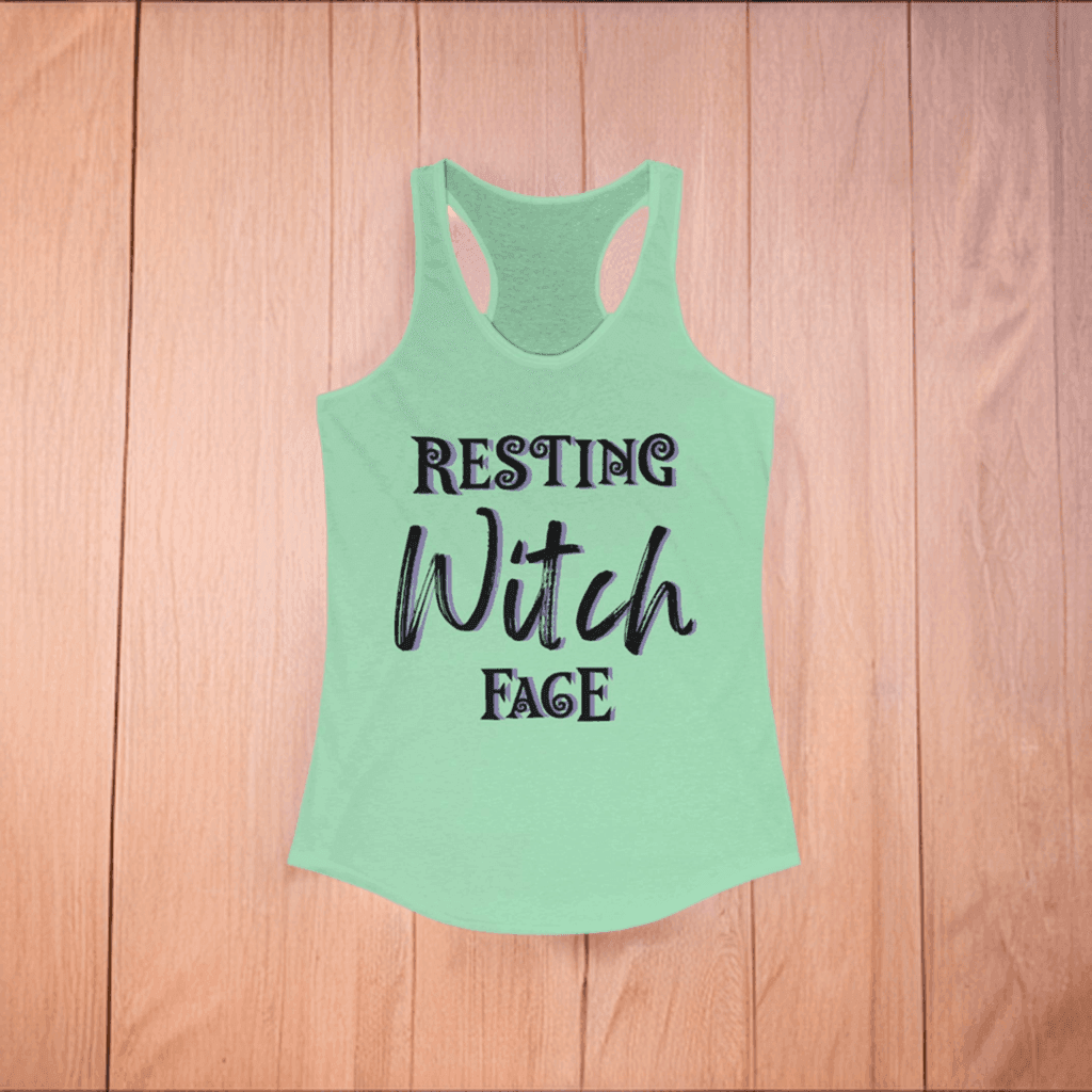 Resting Witch Face Racerback Tank - Classic Variable