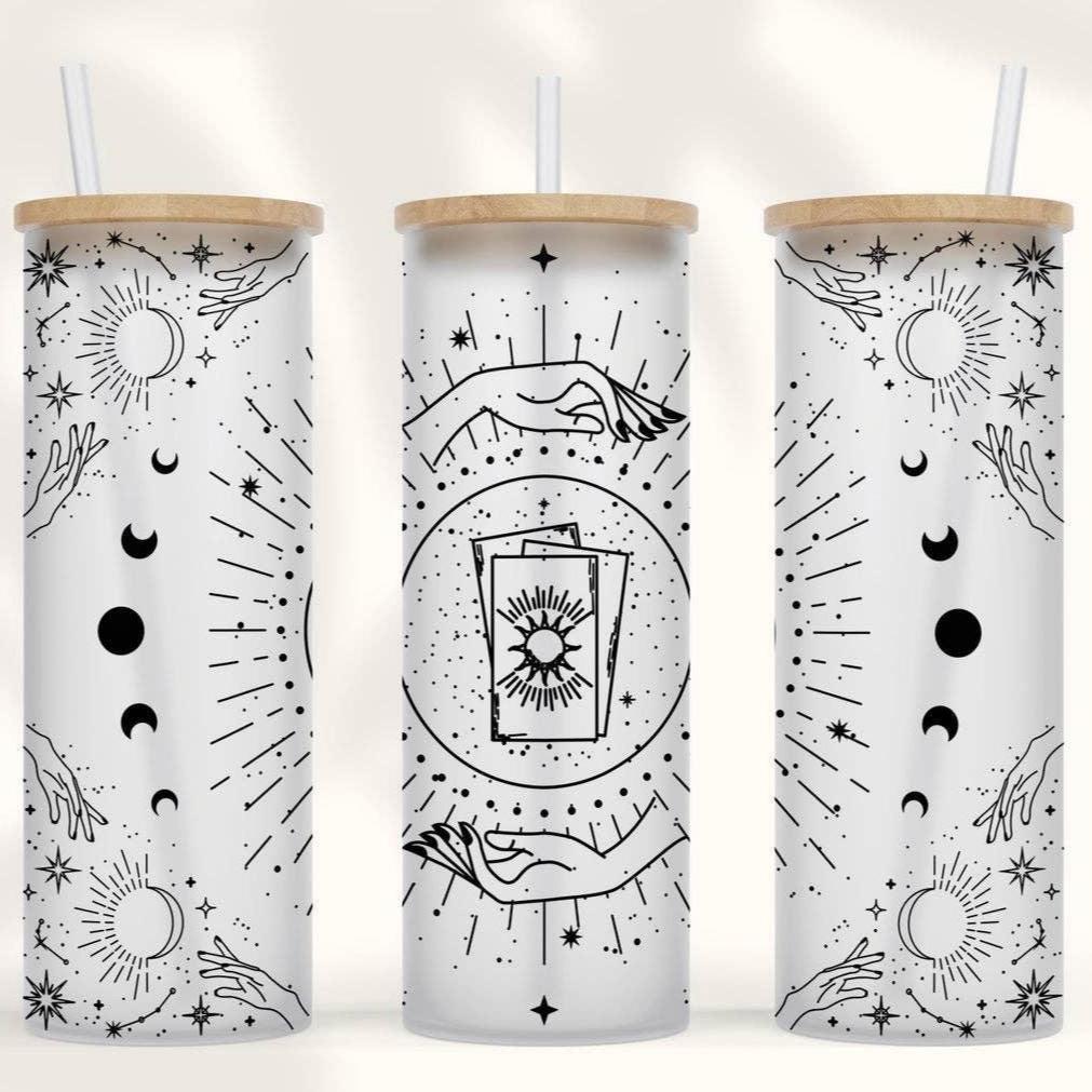 Tarot Cards Frosted Glass Tumbler - Classic Variable