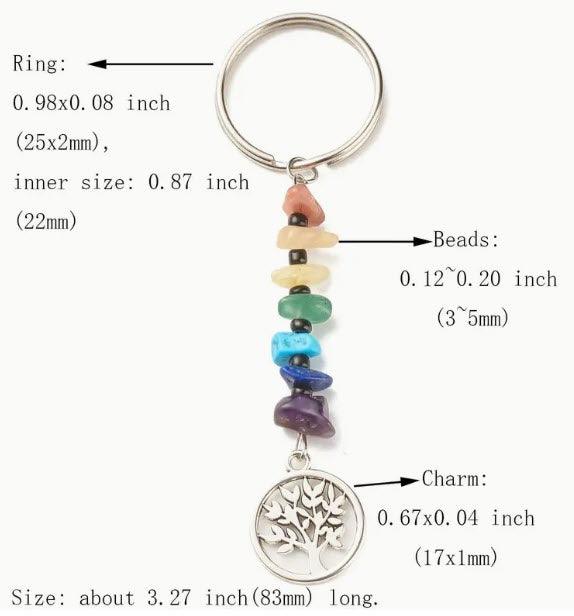 Tree of Life 7 Chakra Keychain - Classic Variable