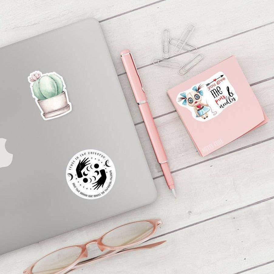 Trust the Universe Moon Vinyl Sticker - Classic Variable