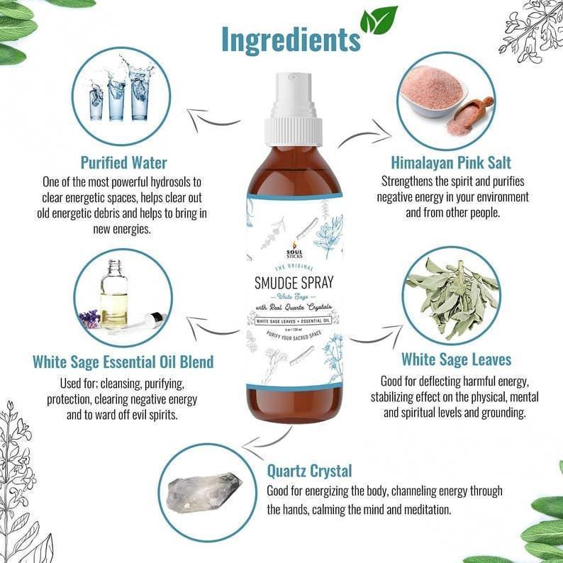 White Sage Soul Sticks Smudge Spray 3.5oz - Classic Variable