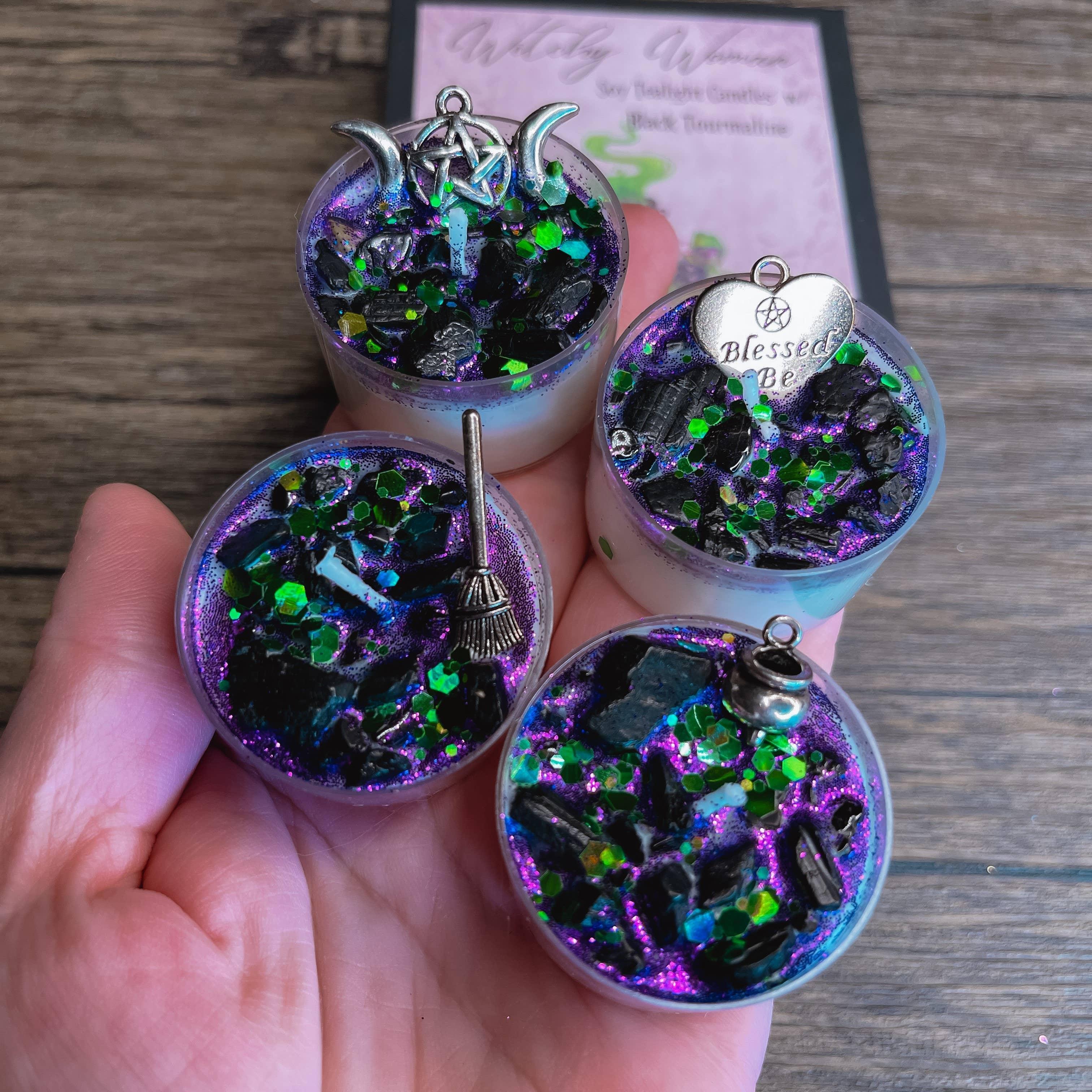 Witchy Woman Tealight Crystal Candles, Ritual Candles - Classic Variable