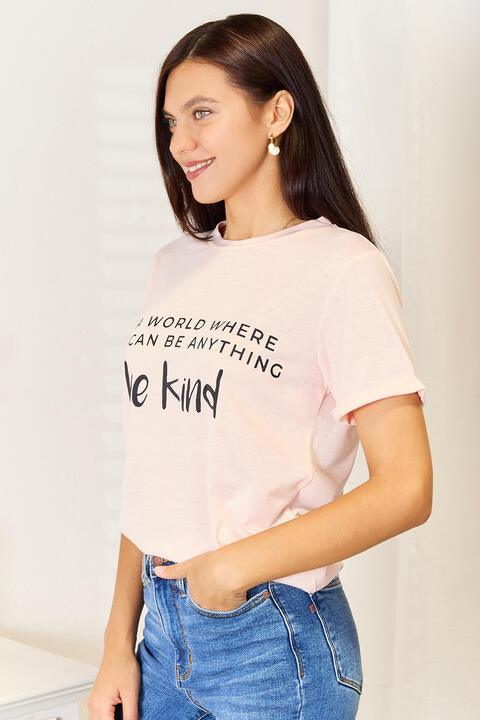Simply Love Slogan Graphic Cuffed T-Shirt - Classic Variable
