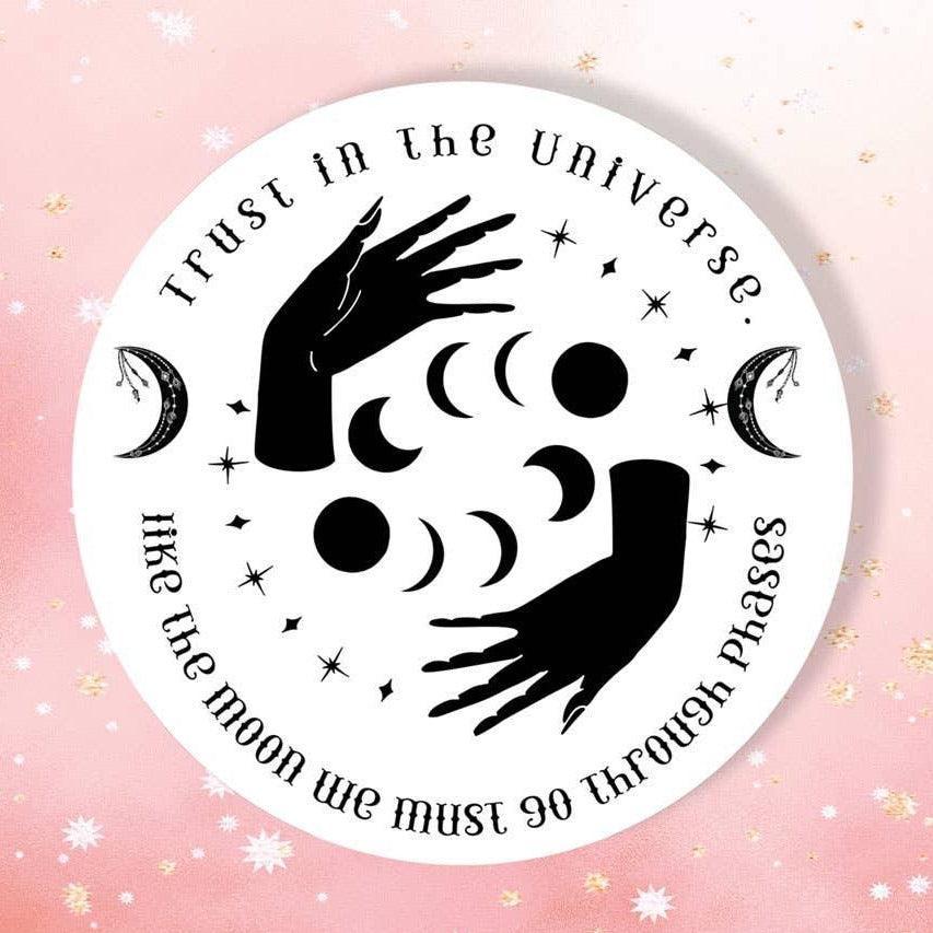 Trust the Universe Moon Vinyl Sticker - Classic Variable
