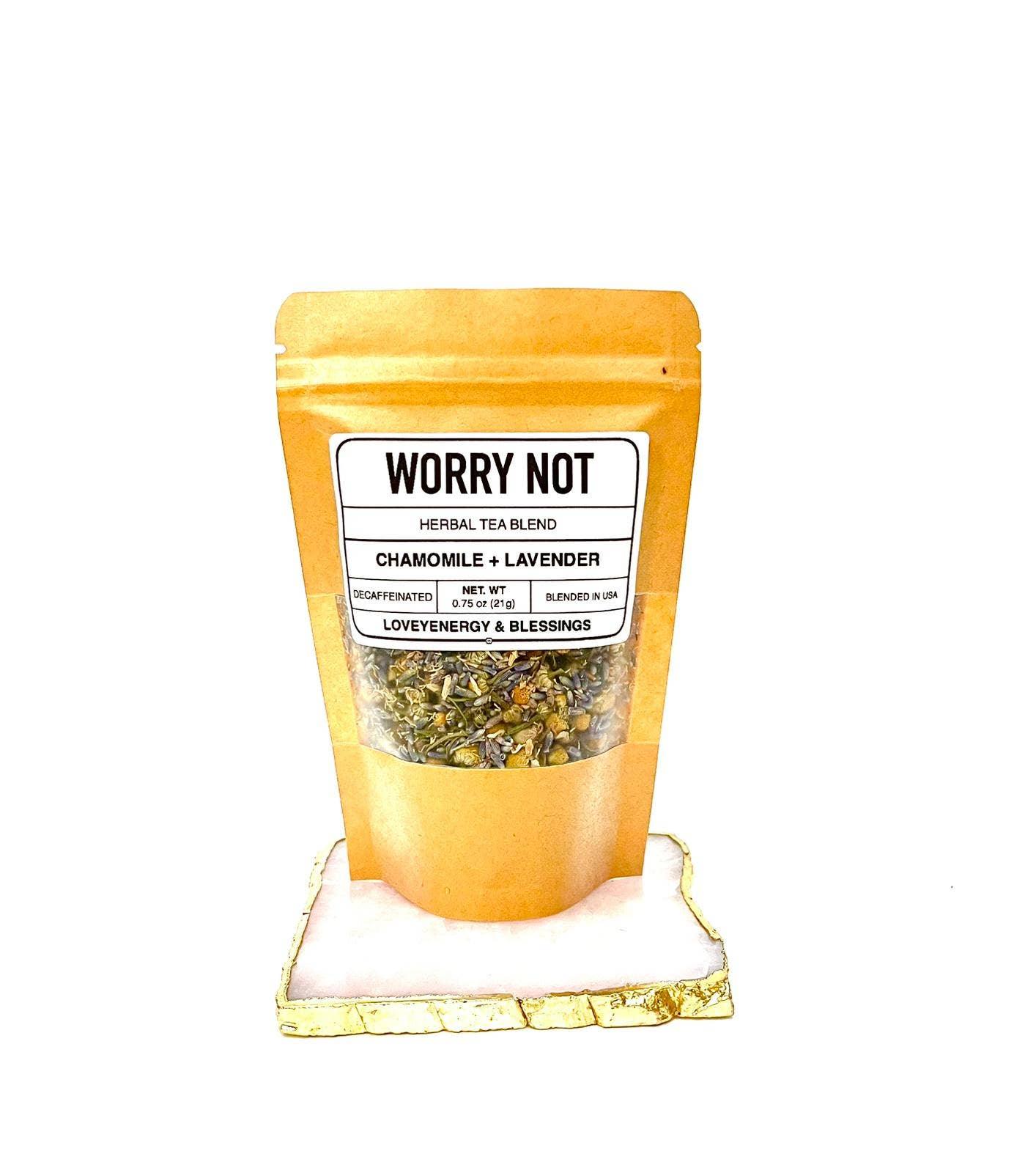 WORRY NOT Herbal Tea Blend - Lavender Buds & Chamomile - Classic Variable